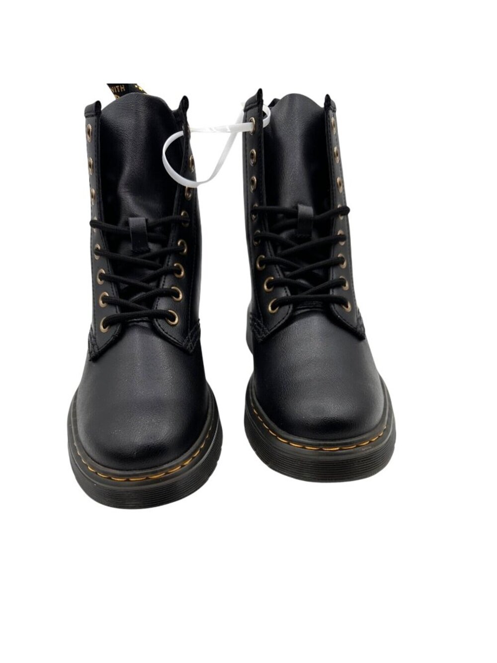 Dr Martens Size 7 Teen Girls Zavala Combat LaceUp Punk Platform Ankle Boot Black - Picture 3 of 8